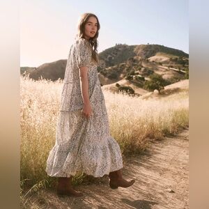 The Great - The Dakota Dress in Feather Grass Block Print size 1